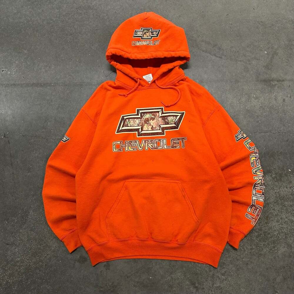 Chevrolet Realtree Camo Logo Hoodie Medium Chevy Hunting Graphic Sweatshirt